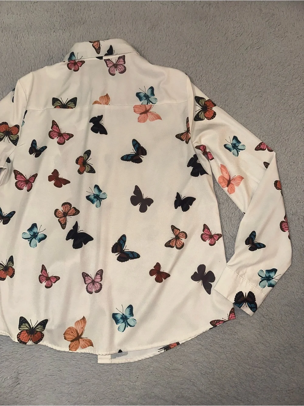 Butterflies button up shirt